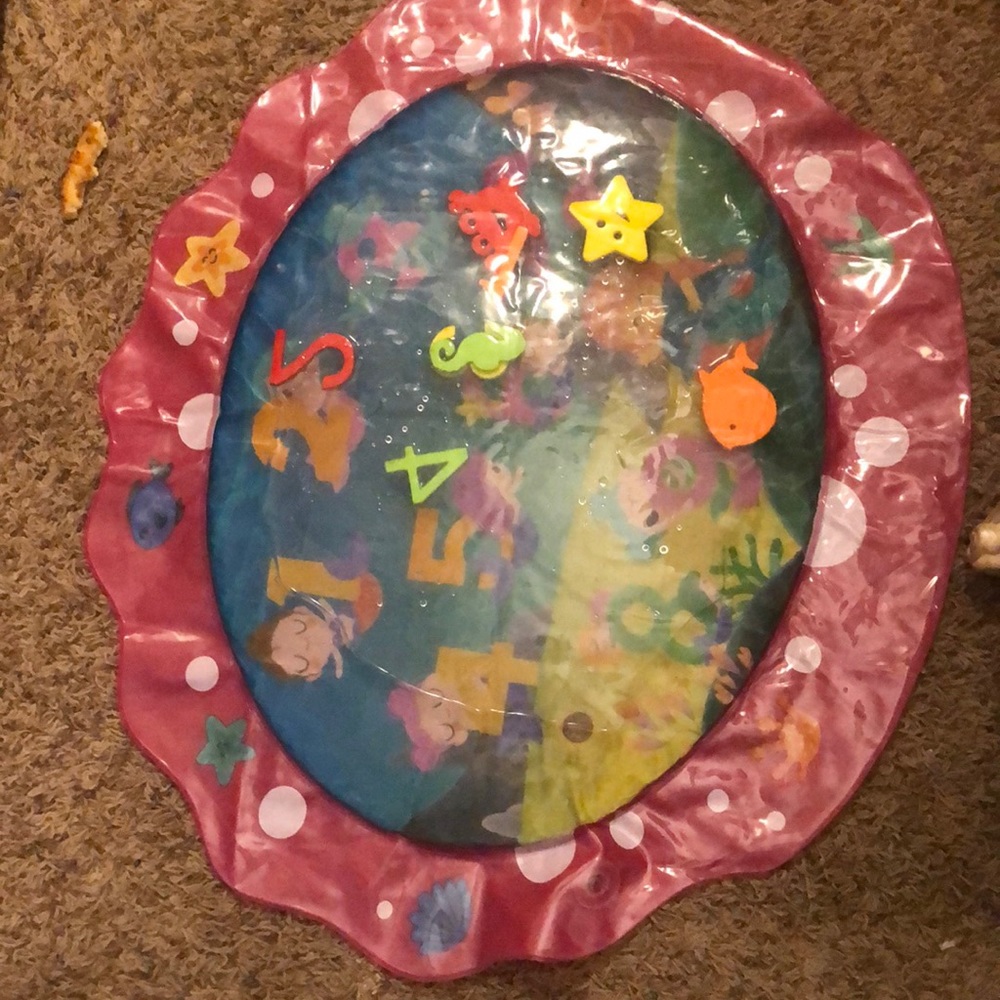 Baby girl sea life water mat